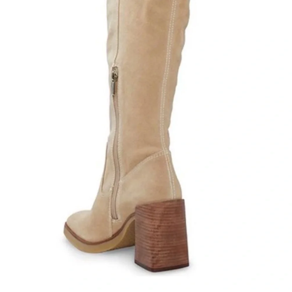 NWT Vince Camuto Eyana Beige Tan Suede Over-the-Knee Boots